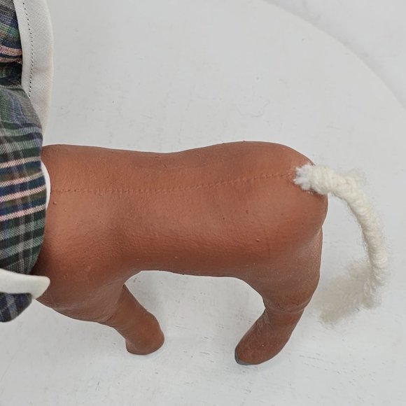 Vintage Handmade Horse Yarn Mane Tail Toy Figure Vinyl Plush Stuffed Animal - Picture 7 of 8